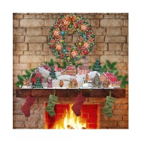 Designocracy Old World Christmas Decorative Village Wooden, Set of 19