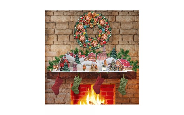  Old World Christmas Decorative Village Wooden, Set of 19