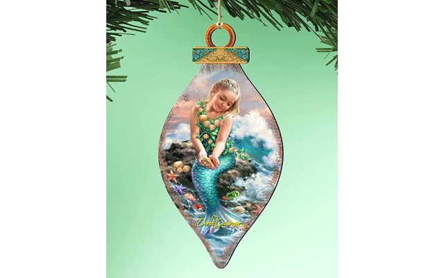 Wooden Ornament by Dona Gelsinger – Princess of The Sea Wooden Ornament