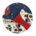  Indian Temple Charger, 13in, Navy/Red