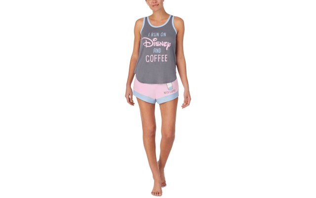   & Coffee Women's Tank Top & Shorts Pajama Sets, Gray, Medium