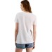  Juniors’ Smiley Mickey Mouse Graphic T-Shirt, White, XL