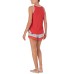  Mickey & Friends Women's Tank Top & Shorts Pajama Sets, Red, Small