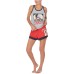  Women’s Cruella Tank Top & Shorts Pajama Set, Gray, Large