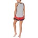  Women's Cruella Tank Top & Shorts Pajama Sets, Gray, X-Large