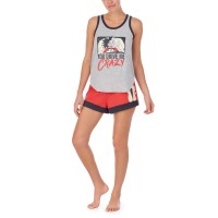 Disney Women's Cruella Tank Top & Shorts Pajama Sets, Gray, Medium