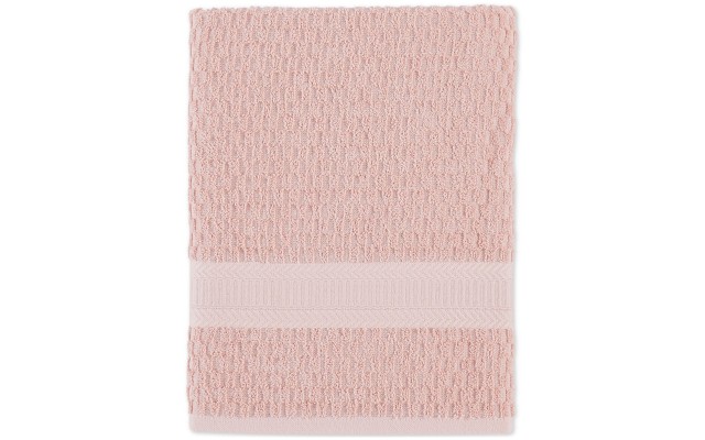  Cotton Textured Quick-Dry 27″ x 52″ Bath Towel, Pink