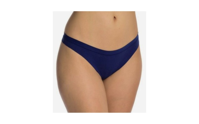  Panty Line Solid Everyday Thong, Blue, X-Large