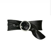 DKNY Womens Genuine Leather Sash Belt (Black, Small/Medium)
