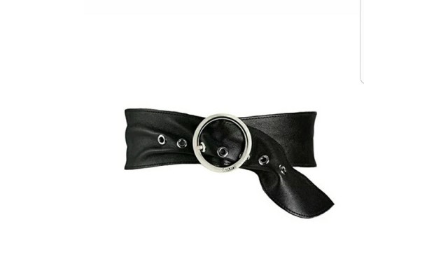  Womens Genuine Leather Sash Belt (Black, Small/Medium)