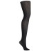  womens Lurex Rib Control Top Tight, Medium, Black