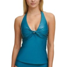 DKNY Women’s Swimwear Tankini Top, Medium, Green