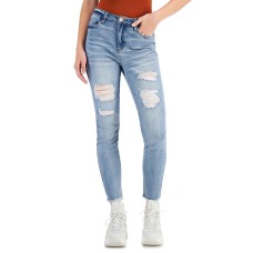 Dollhouse Juniors’ Distressed Skinny Jeans, Hillside, 5