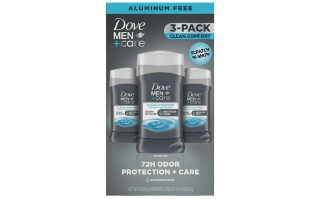  Men+Care Aluminum-Free Deodorant; Clean Comfort 3 Ounce (Pack of 3)