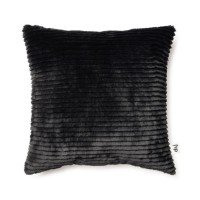 Drew & Jonathan Home Cut Faux Fur Solid Decorative Pillow, 20 X 20,Black