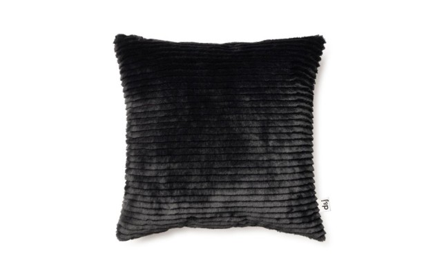 Drew & Jonathan Home Cut Faux Fur Solid Decorative Pillow, 20 X 20,Black