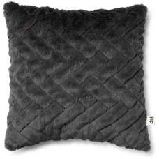 Drew & Jonathan Home Pinsonic Rusched Decorative Pillow, 18″ x 18″, Charcoal