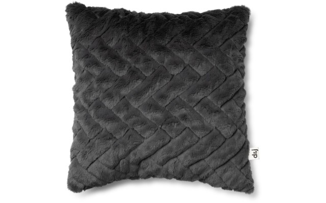 Drew & Jonathan Home Pinsonic Rusched Decorative Pillow, 18″ x 18″, Charcoal