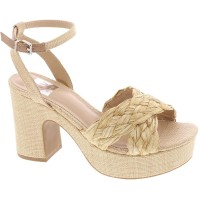 Dv Dolce Vita Women’s Maggie Ankle-Strap Platform Sandals, Beige, 10M