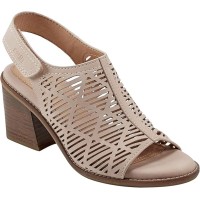 Earth Women’s Aurara Stacked Block Heel Dress Sandals, Beige, 8M