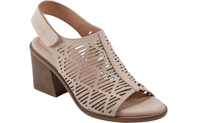  Women’s Aurara Stacked Block Heel Dress Sandals, Beige, 8M