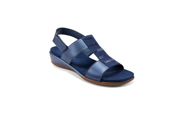  Women’s Hazel Wedge Sandal, Blue, 8.5