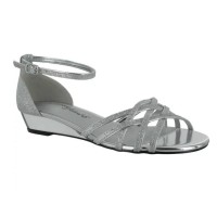 Easy Street Tarrah Evening Sandals Women's Shoes, Silver, 7.5 W