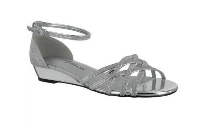 Tarrah Evening Sandals Women's Shoes, Silver, 7.5 W