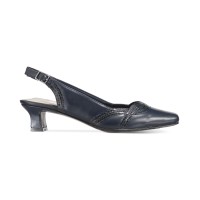 Easy Street Womens Stunning Closed Toe Formal Slingback Pumps, Navy, Size 8 M