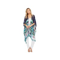 Echo Design Marina Plaid Reversible Ruana, Multi, One Size