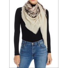Echo Wavy Lines Patch Scarf, Natural