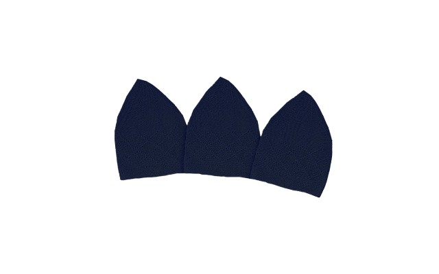  Islamic Knitted Kufi Topi Prayer Hat Crochet Cap Taqiyah Takke Skull Beanie for Muslims, Prayers and Islamic s, 3 Set of Navy
