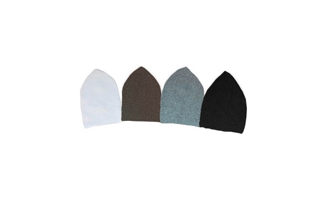  Islamic Knitted Kufi Topi Prayer Hat Crochet Cap Taqiyah Takke Skull Beanie for Muslims, Prayers and Islamic s, Snow White-Gray-Green-Black