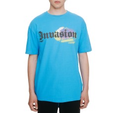 Eleven Paris Mens Invasion Cotton Graphic T-Shirt, Blue, X-Large