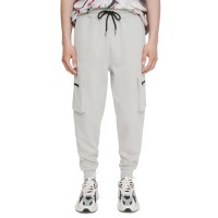 Eleven Paris Mens Tapered Cargo Sweatpants, Large, Gray