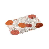 Elrene Pumpkin Farm Cutwork All-Over Rectangular Placemat, Multi