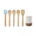  Cook With Color 6-Pc. Bamboo Utensil Set, Blue