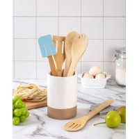 Enchante Cook With Color 6-Pc. Bamboo Utensil Set, Blue