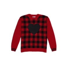 Epic Threads Big Girls Plaid with Heart Graphic Sweater