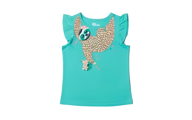  Toddler Girls Graphic T-shirt, Green, 2T