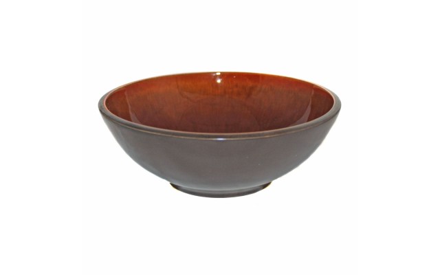 Euro Ceramica Amber Reactive Cereal Bowl, Gray/Red