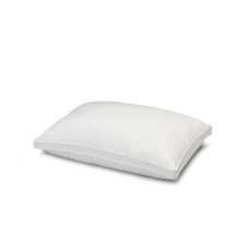 Exquisite Hotel Collection Gusseted Microfiber Gel Filled Firm Pillow, White, Queen