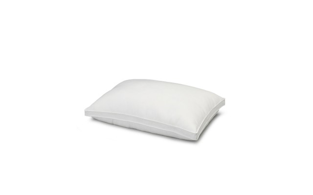  Gusseted Microfiber Gel Filled Firm Pillow, White, Queen