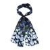 Falling Floral Silk Oblong Scarf, Black