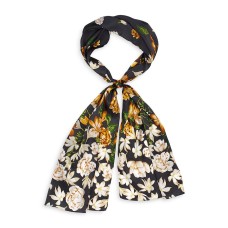 Falling Floral Silk Oblong Scarf