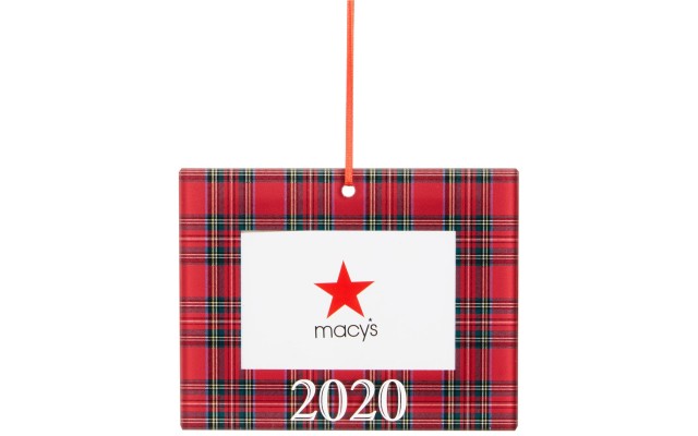  Brinkley Plaid Ornament, Red