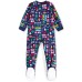  Matching Baby Holiday Toss One-Piece Footed Pajamas, 6-9 Months, Navy