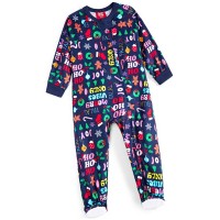 Family Pajamas Matching Baby Holiday Toss One-Piece Footed Pajamas, 6-9 Months, Navy