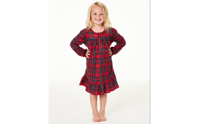 Family Pajamas Matching Kids Brinkley Plaid Family Pajama Nightgown, Brinkley Plaid, 2-3