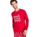  Matching Men s Merry Snowflake Mix It Family Pajama Set, Red, Medium